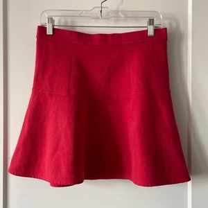 Madewell, red flare skirt
